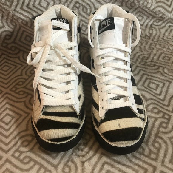 NIKE Blazer Mid Premium Women's 8 Zebra 316959-111 - Picture 4 of 8